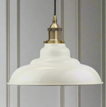 Clay White St Edmund's Painted Pendant Light